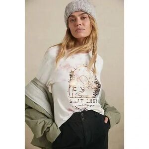 Anthropologie Brand Salt Lake City Graphic Tee Long Sleeve xs
